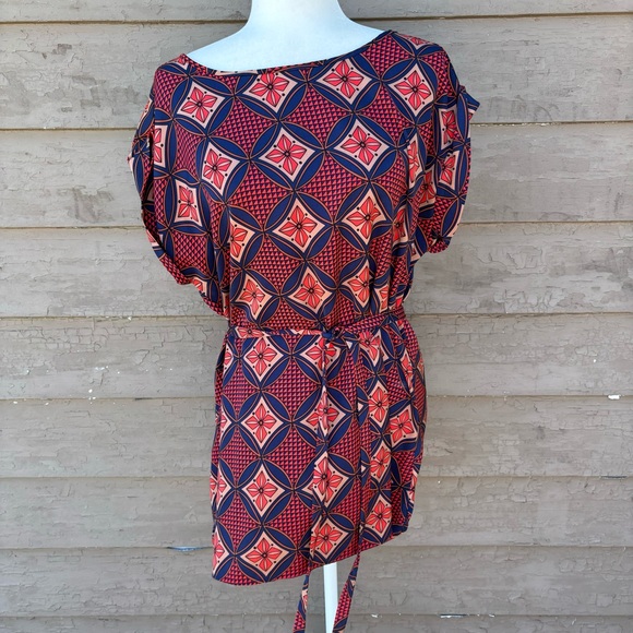 Ann Taylor Factory Tops - Ann Taylor tribal print belted tunic!